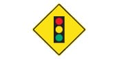 Traffic lights ahead. Slow down